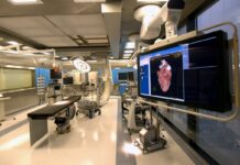 Medicalgoritmics: Cel 45 mln zł przychodów w 2024 ambitny, na kolejne lata – realistyczne sala operacyjna, na ekranie widać serce