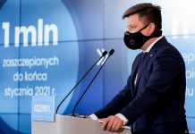 Dworczyk: jutro przekroczymy 1 mln zaszczepionych