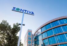 Zmiany właścicielskie w Zentivie szyld z napisem Zentiva, w tle budynek biurowy